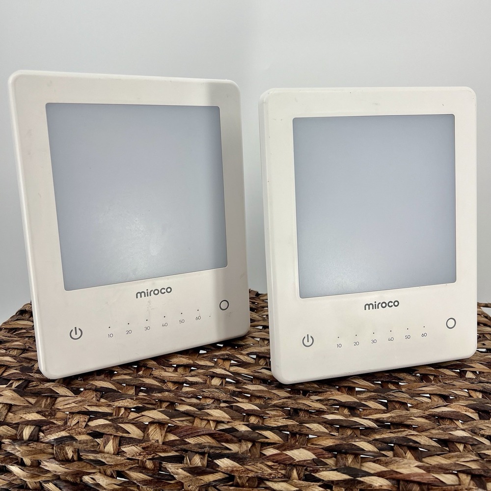 Miroco Light Therapy Lamp White Model MI-CL003 UV-Free Portable LED - SET OF TWO